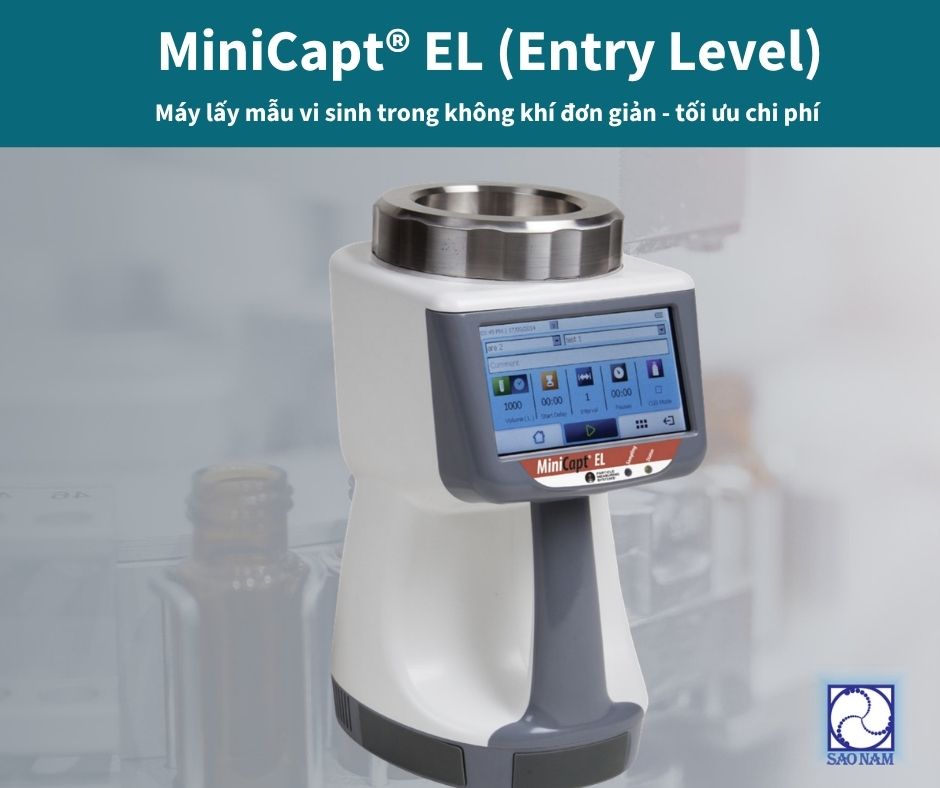 MiniCapt® EL (Entry Level) – Máy Lấy Mẫu Vi Sinh Không Khí đơn giản, chi phí tối ưu